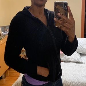 Patagonia Black and Grey Cashmere Hoodie